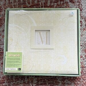 NIB Monogram (any letter) Decorative Scrapbook Album - Cream K &COMPANY